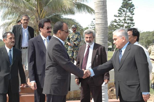 Minister of Port and Shipping Mr Babar Ghori Visit PQA Feb 2009 - 1