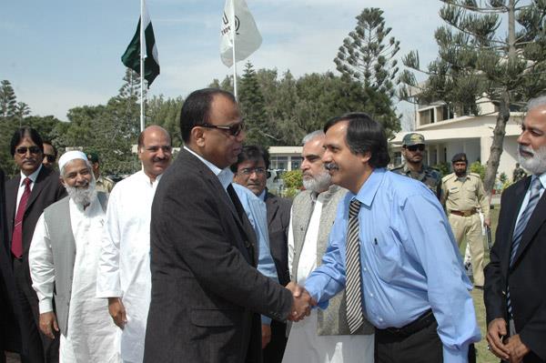 Minister of Port and Shipping Mr Babar Ghori Visit PQA Feb 2009 - 10